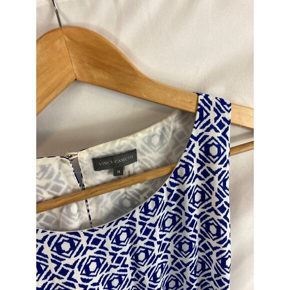 Vince Camuto Sleeveless Asymmetrical Hem Belted Dress size medium - Picture 2 of 5